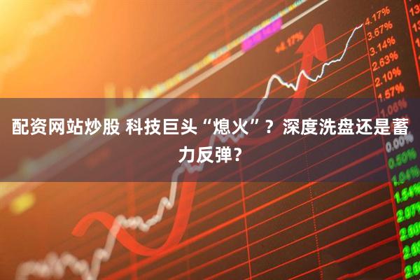 配资网站炒股 科技巨头“熄火”？深度洗盘还是蓄力反弹？